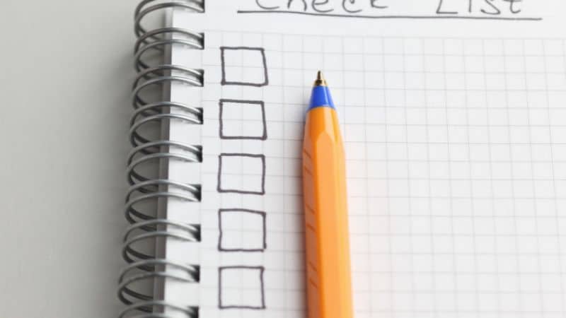 de vijf stappen checklist