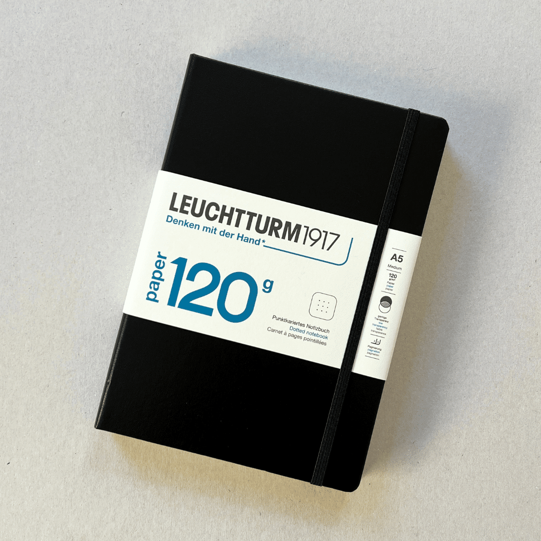 Leuchtturm1917 Medium A5 Notitieboek zwart 120g – Dotted