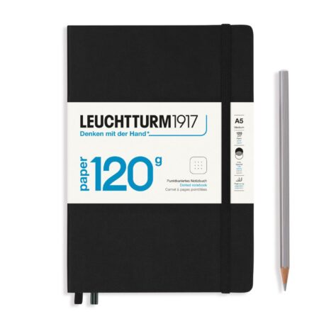 Leuchtturm1917 A5 Notitieboek zwart 120g - Dotted